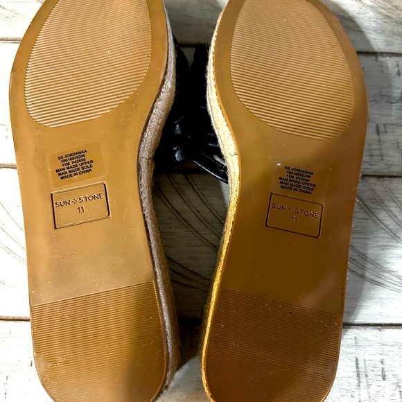 ♥️ Sun + Stone Womens JORDANAA Square Toe Platform Espadrilles - Picture 4 of 5